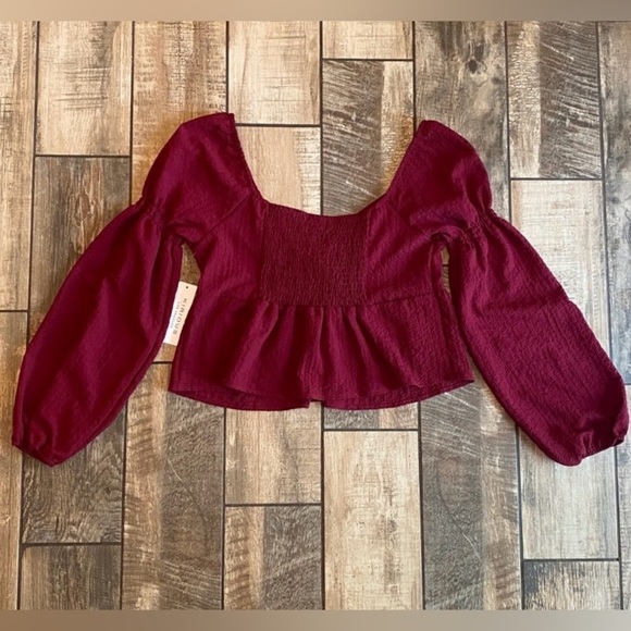 🆕 Kirious Los Angeles Elegant Burgundy Women's Top - Picture 10 of 11